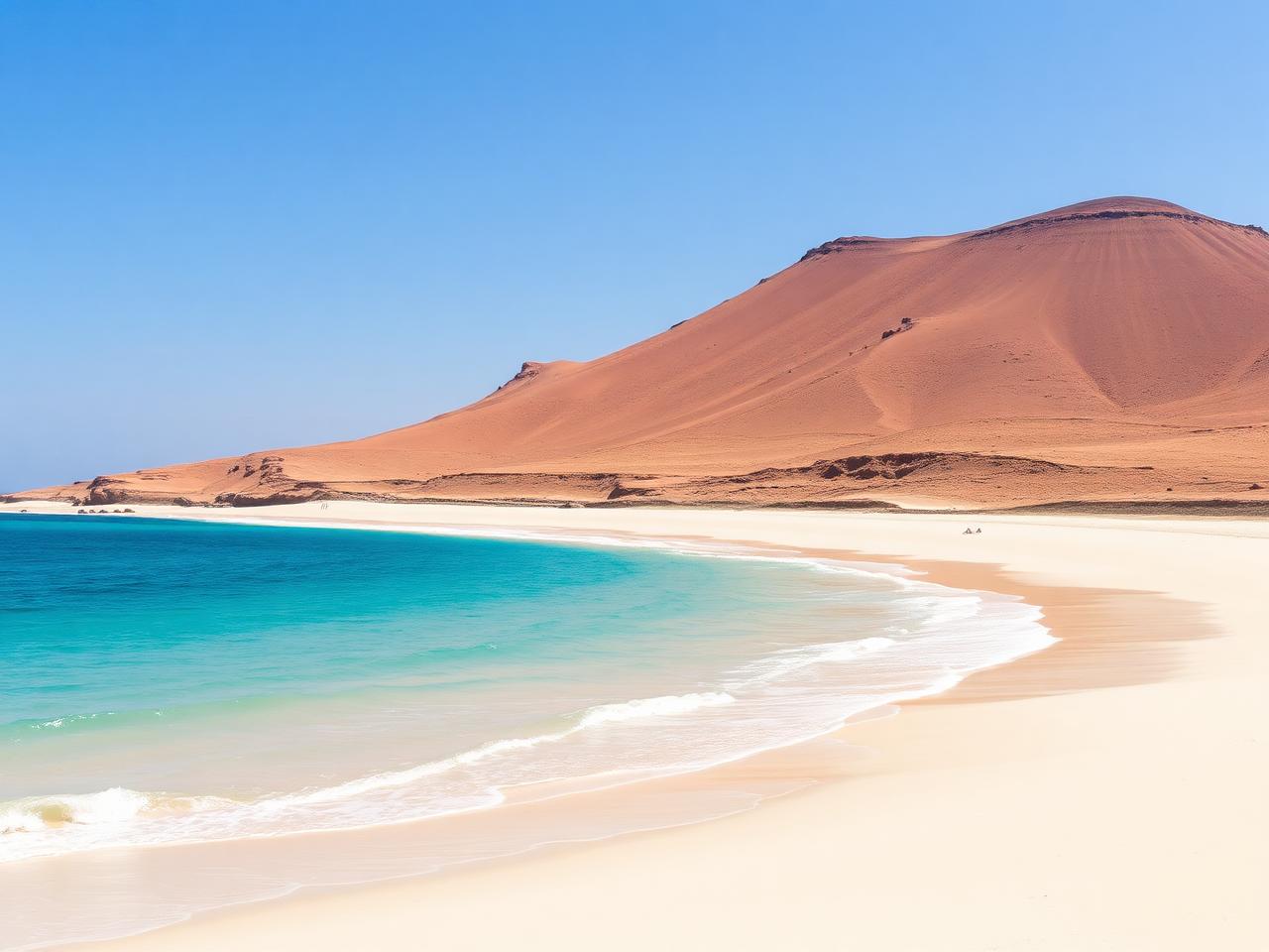 Kapverden mit Strand, Atlantik und trockener Landschaft
