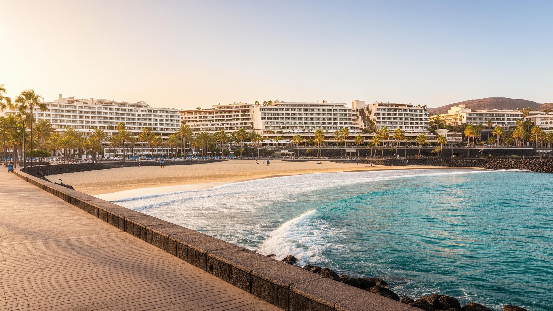Costa Adeje auf Teneriffa mit Küste, Promenade und Meerblick