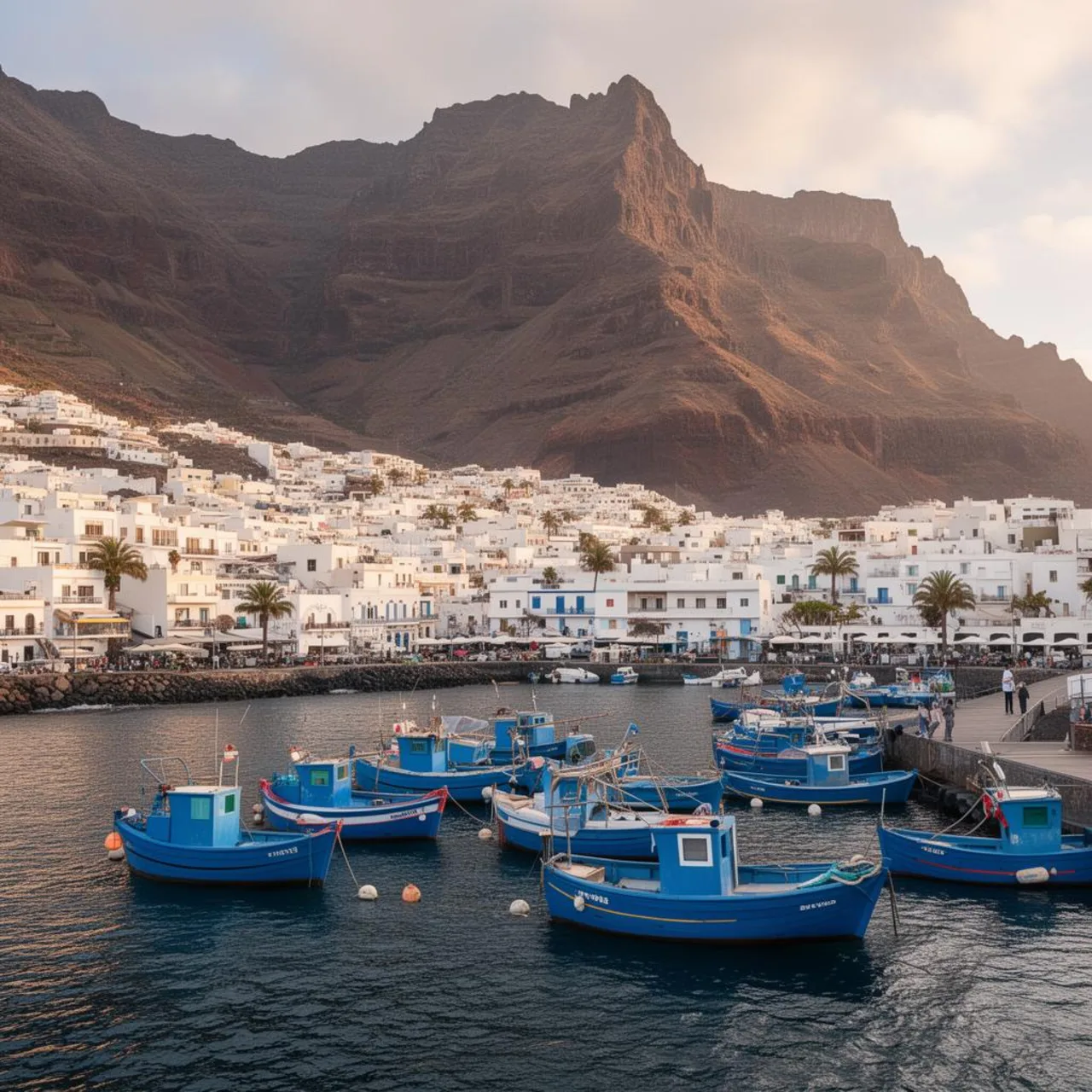 Illustratives Reisemotiv zu Agaete und Puerto de las Nieves auf Gran Canaria