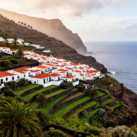Illustratives Reisemotiv zu Agulo auf La Gomera