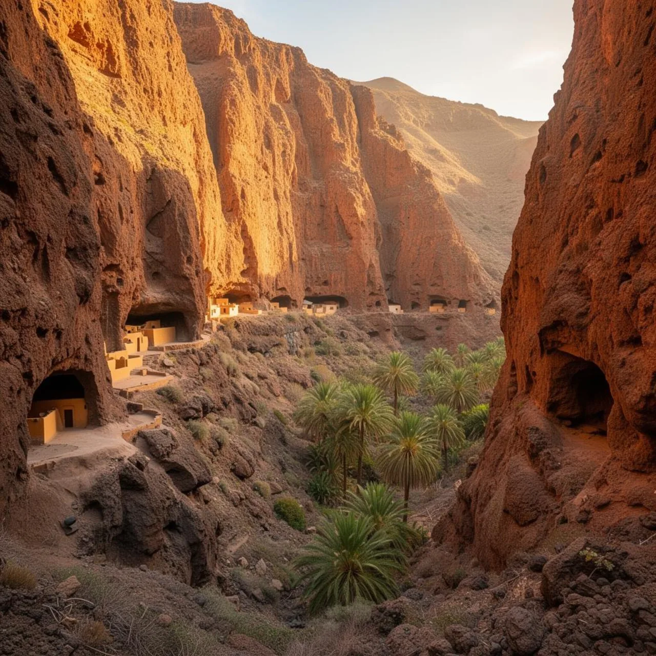 Illustratives Reisemotiv zu Barranco de Guayadeque auf Gran Canaria