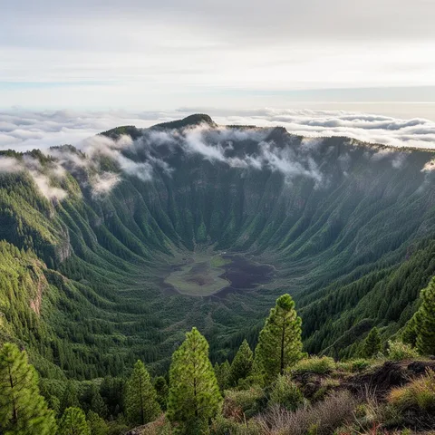 Illustratives Reisemotiv zu Caldera de Taburiente auf La Palma