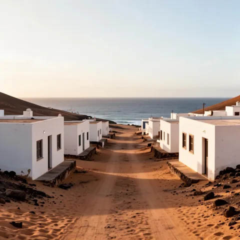 Illustratives Reisemotiv zu Caleta de Sebo auf La Graciosa