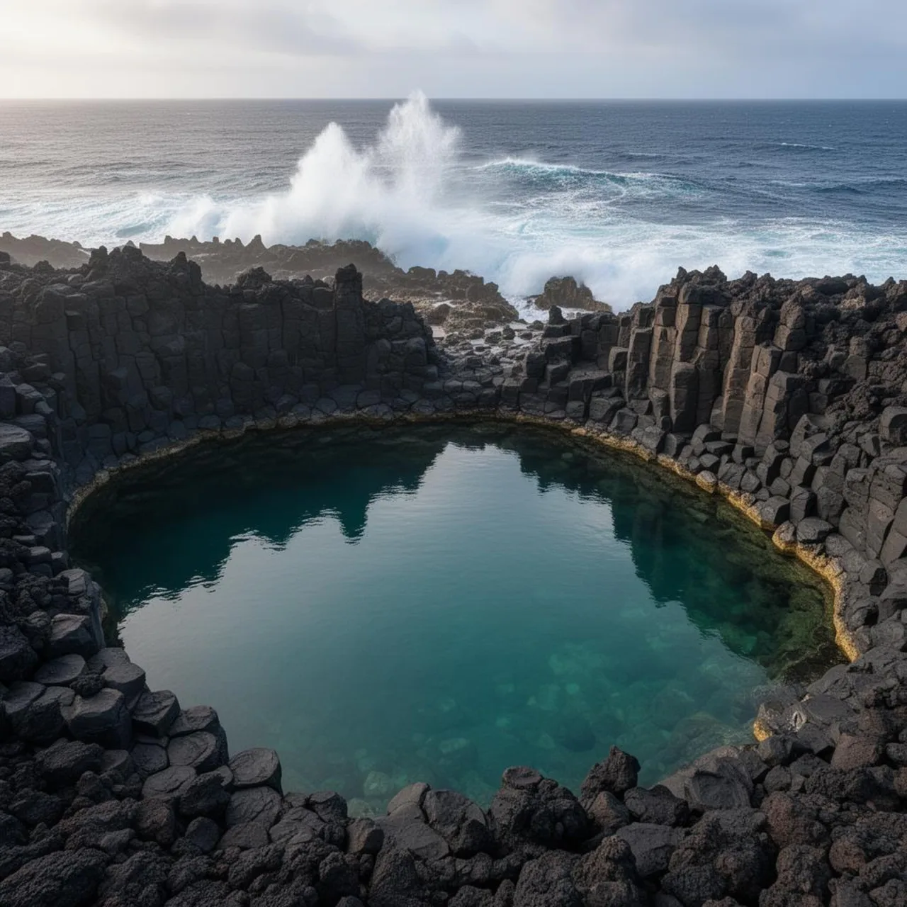 Illustratives Reisemotiv zu Charco Azul auf El Hierro