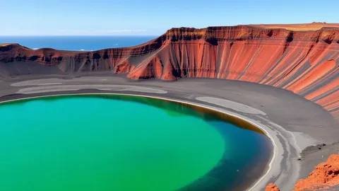 Illustratives Reisemotiv zu El Golfo & Los Hervideros auf Lanzarote