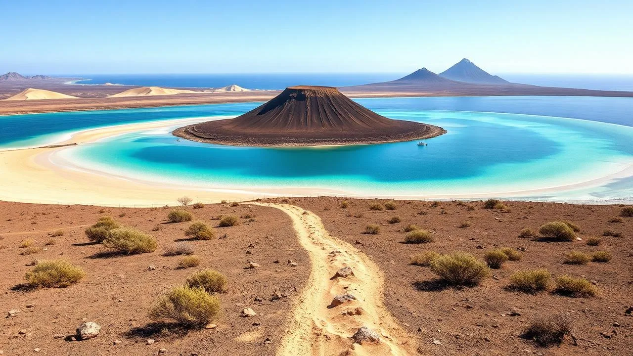 Illustratives Reisemotiv zu Isla de Lobos auf Fuerteventura