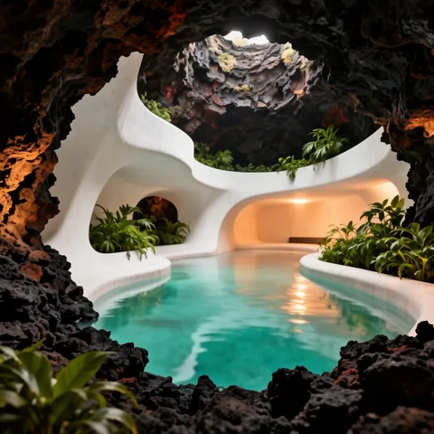 Illustratives Reisemotiv zu Jameos del Agua auf Lanzarote