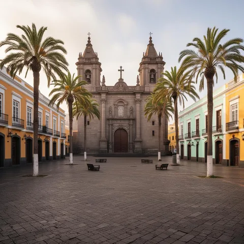Illustratives Reisemotiv zu Las Palmas: Vegueta und Triana auf Gran Canaria