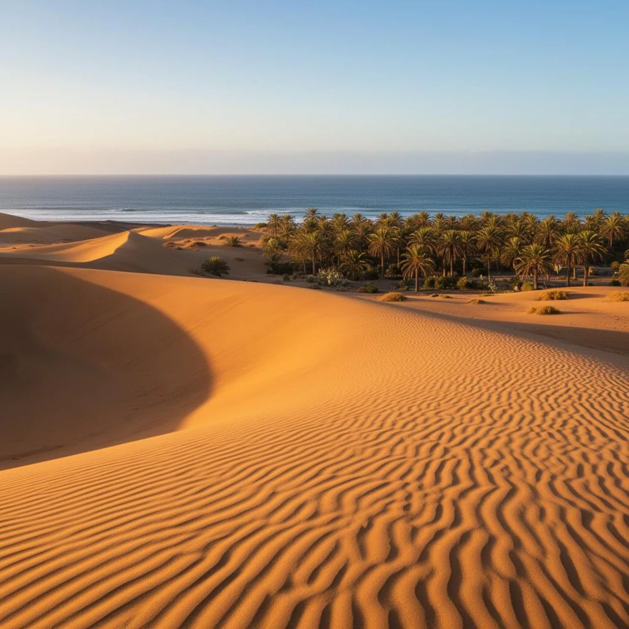Illustratives Reisemotiv zu Dünen von Maspalomas auf Gran Canaria