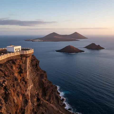 Illustratives Reisemotiv zu Mirador del Río auf Lanzarote
