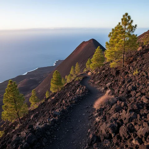 Illustratives Reisemotiv zu Ruta de los Volcanes auf La Palma