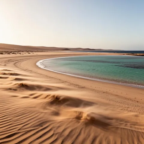 Illustratives Reisemotiv zu Playa de Sotavento auf Fuerteventura