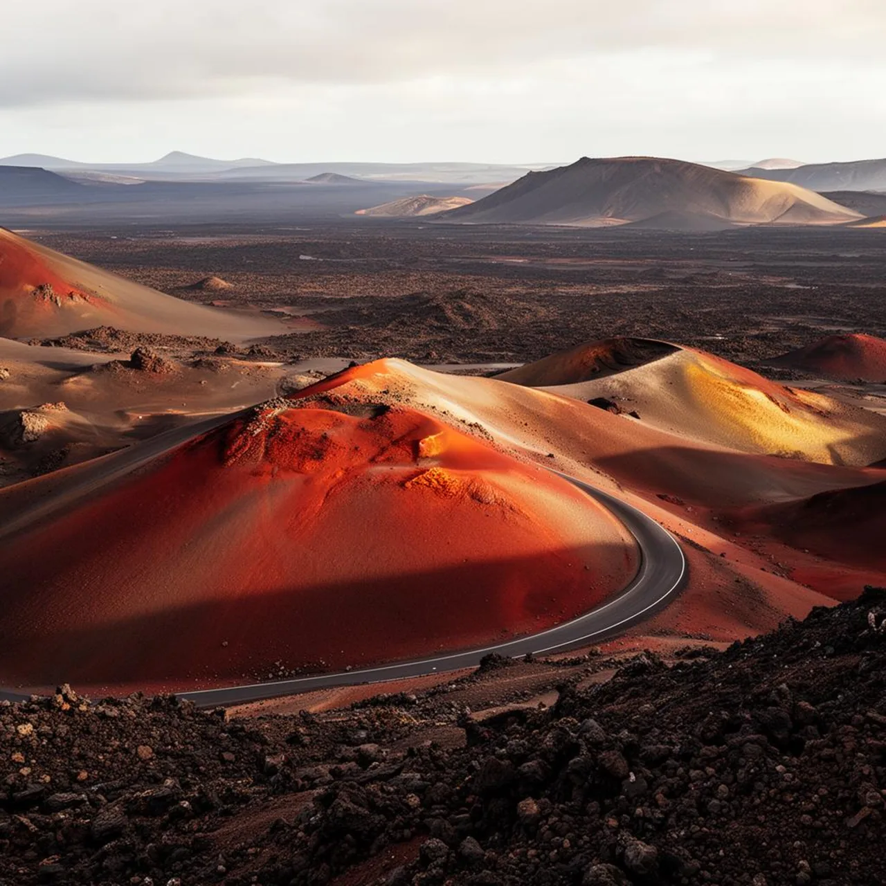 Illustratives Reisemotiv zu Timanfaya-Nationalpark auf Lanzarote