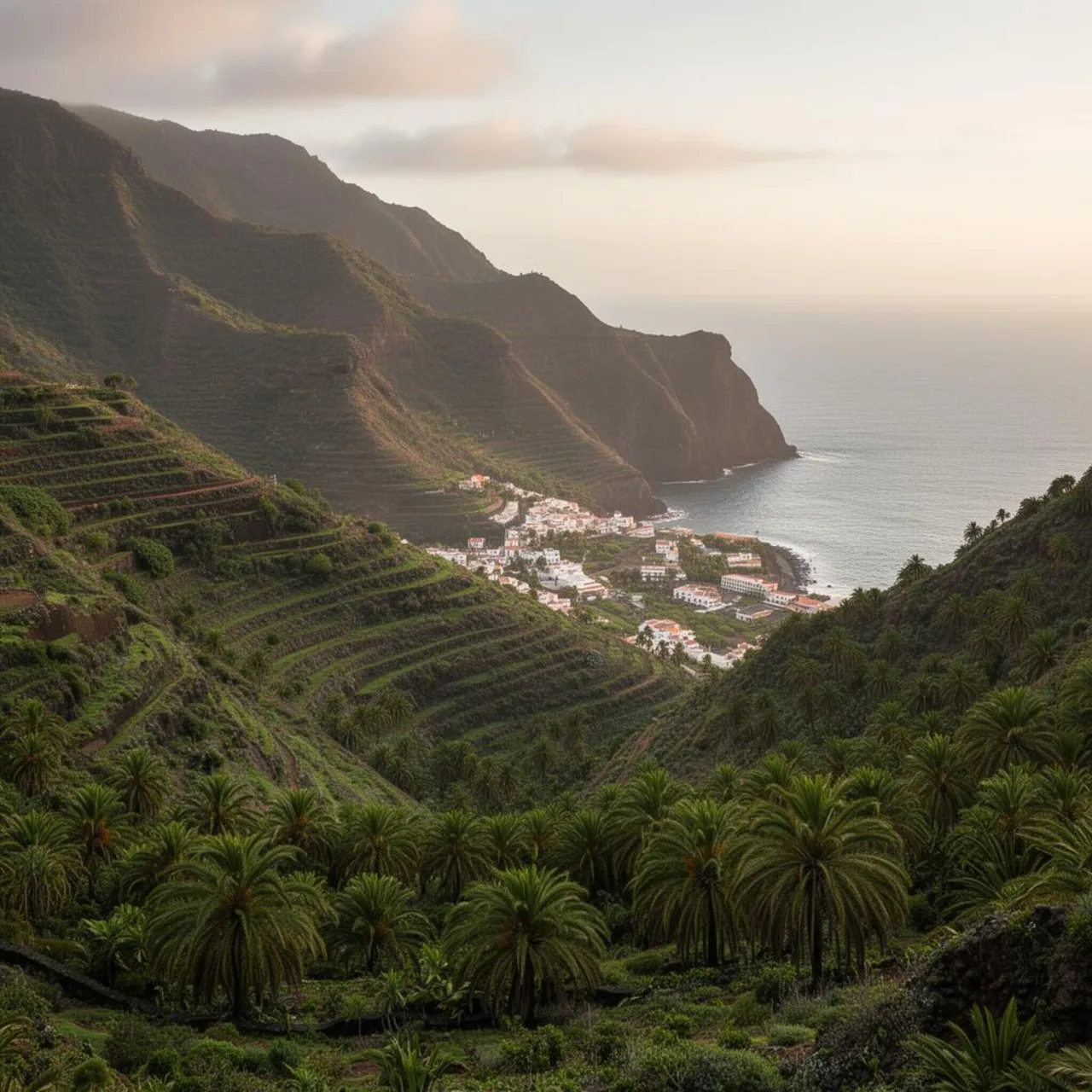Illustratives Reisemotiv zu Valle Gran Rey auf La Gomera